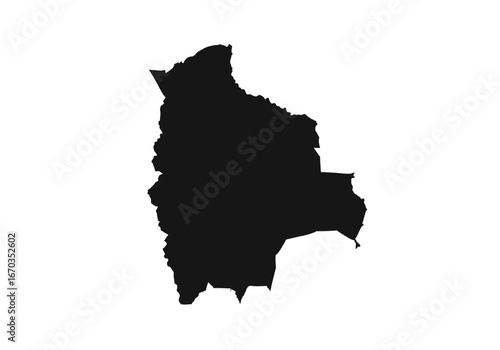 Silhouette map of the country of Guatemala.