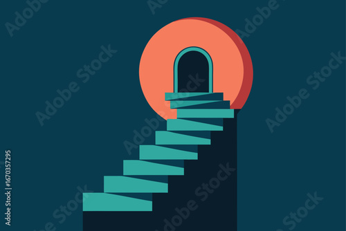 spiral staircase glowing void