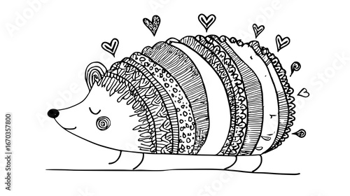 Charming Cartoon Hamster Illustration with Big Eyes Sitting Happily on a White Background