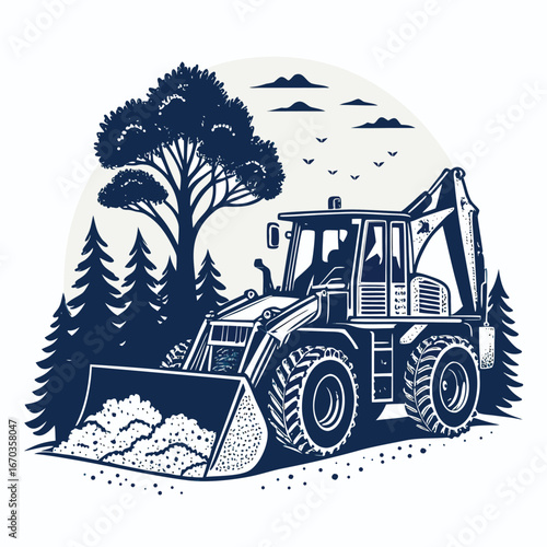 simple large construction vehicle silhouette simplified side view vector set on transparent background	