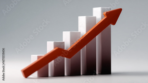A 3D Chart or Graph with Increasing Bars and arrow. Free Download A 3D Chart or Graph with Increasing Bars and arrow. - GFXLoad
