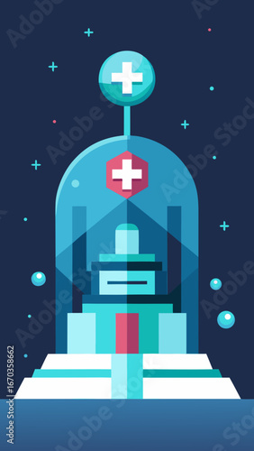 medical futuristic hospital vector