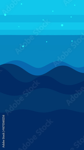 deep ocean ai research background flat design