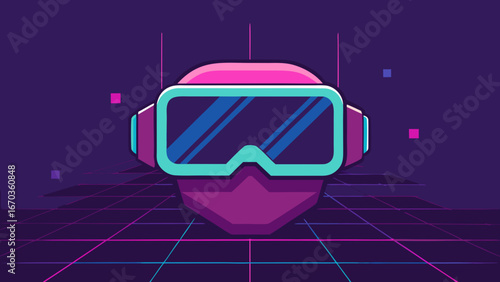 futuristic virtual reality headset background