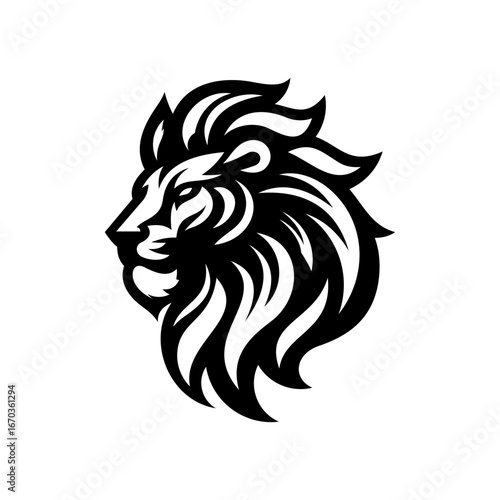 Wallpaper Mural  Silhouette of a lion head in vector style Torontodigital.ca