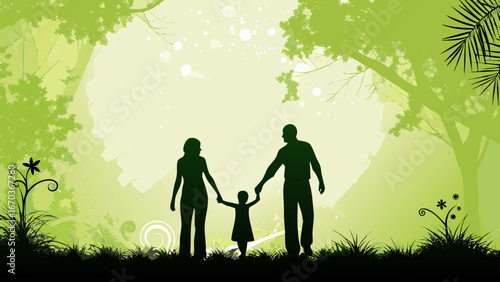 Family Unity Silhouette Illustration