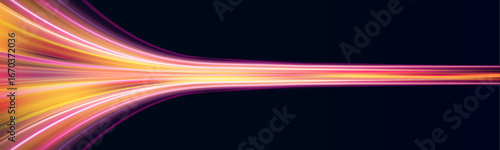 A highway of neon light stretches endlessly into the night. The perspective draws the viewer into a tunnel of pure energy. A digital future imagined in motion.