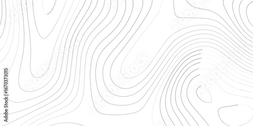 Abstract geography map design with white paper texture and topographic elevation contour line background illustration
