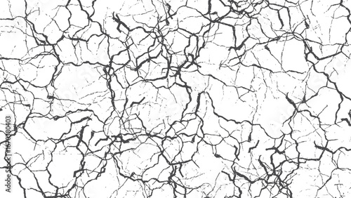 Distressed cracked plaster wall vintage background. White grey marble cracked wall surface texture. 