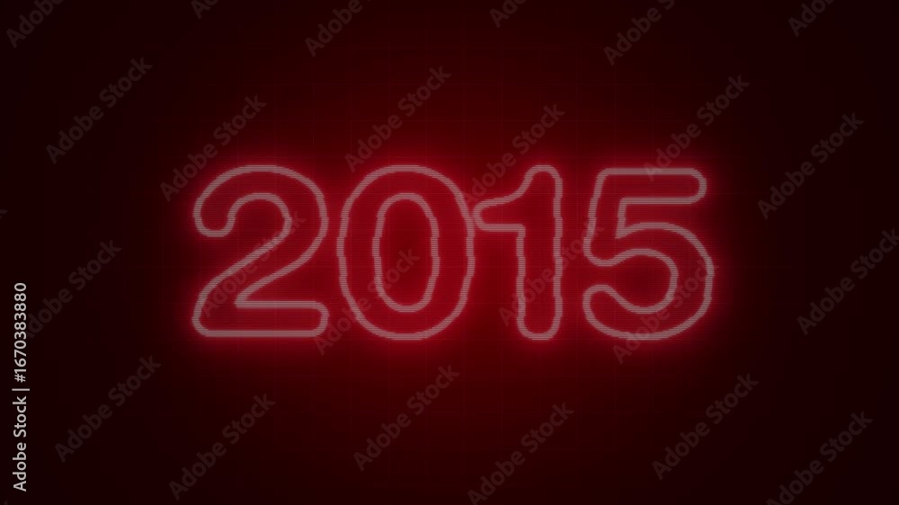 2015 neon line text animation. Glowing 2015 number text animation background. abstract year animation. 2015 text with screen effects of technological failures. Concept of counting years 2015 neon line text animation. Glowing 2015 number text animation background. abstract year animation. 2015 text with screen effects of technological failures. Concept of counting years