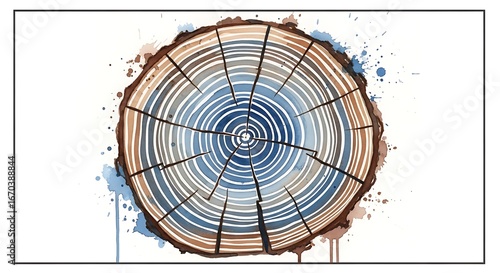 Tree stump cross-section illustration