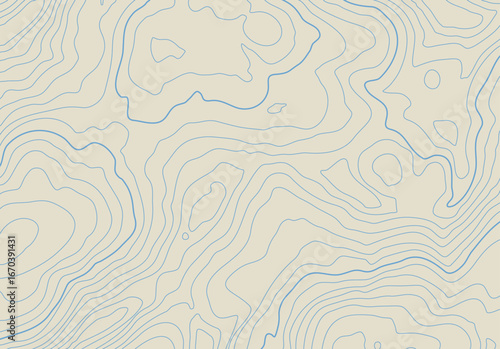 Topographic map background with altitude lines. Abstract terrain topography with elevation levels of the relief