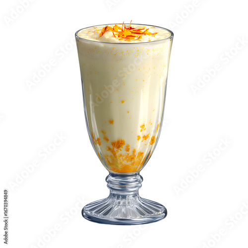 Saffron Lassi in Elegant Glass