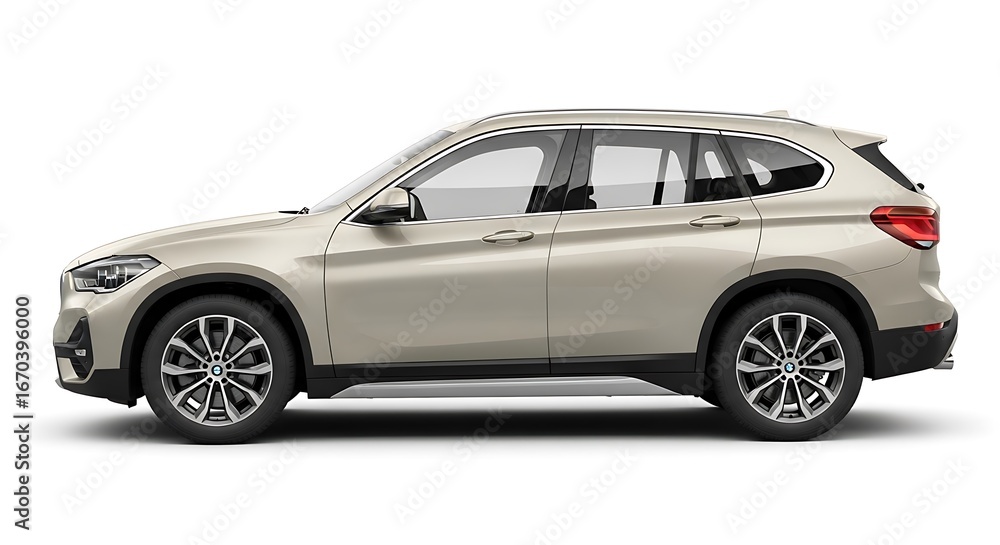 Naklejka premium Beige SUV side profile