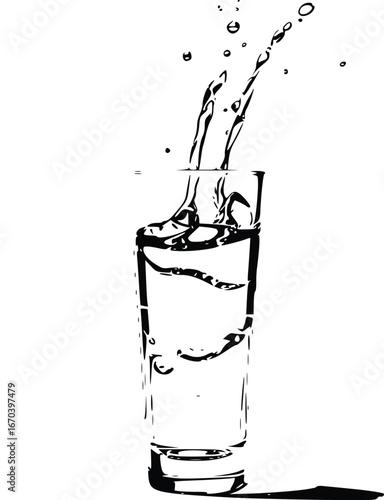 water pouring into glass