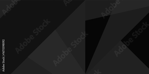 Black white dark gray silver abstract pattern background. Geometric shape. Line triangle angle fold polygon diamond 3D. Gradient. Rough grain noise. Light shadow. Matte shimmer. Design. Minimum.