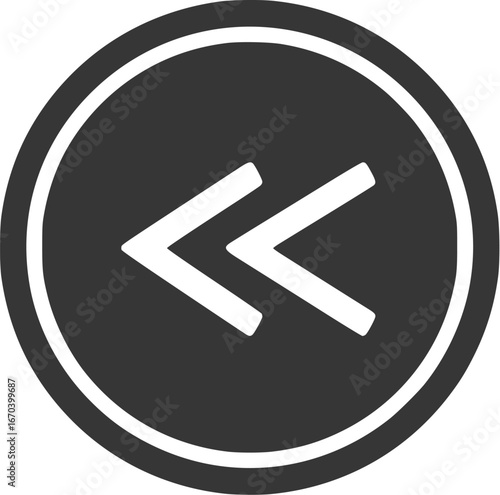 Free Download Rewind Icon, Previous Icon, Double Arrow Symbol, 되감기 아이콘, 이전 아이콘, 더블 화살표 심볼 - GFXLoad