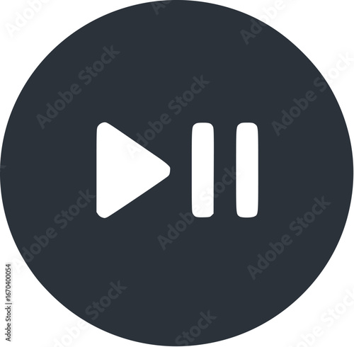 Play and Pause Icon Design (재생 및 일시정지 아이콘 디자인)