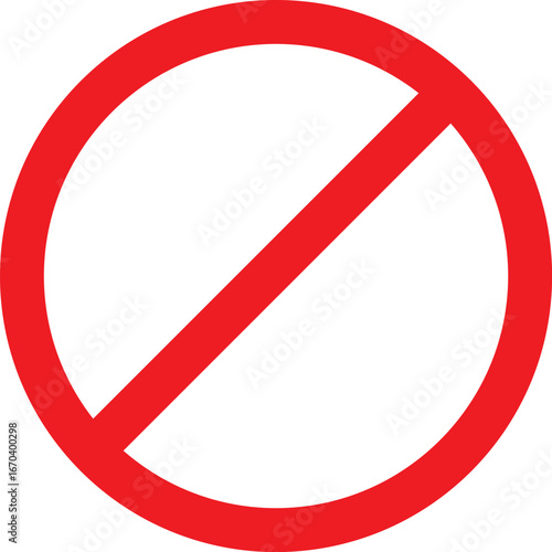 A red prohibition sign with a diagonal line across a white circle, indicating a ban or restriction. Free Download A red prohibition sign with a diagonal line across a white circle, indicating a ban or restriction. - GFXLoad