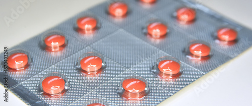 medical pills in blister packs
