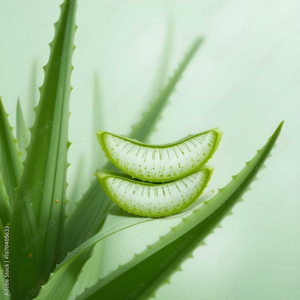 Naklejka premium aloe vera plant