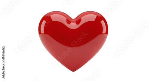 Glossy 3d red heart shape on a black background symbolizing love