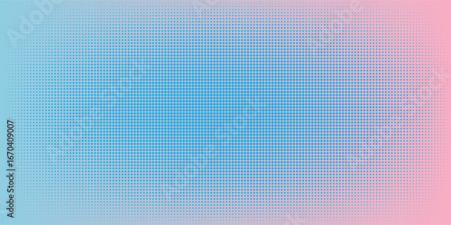 Abstract Gradient Halftone Background in Blue and Pink Color Scheme