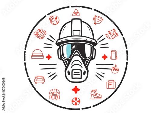 Safety mask vector illustration