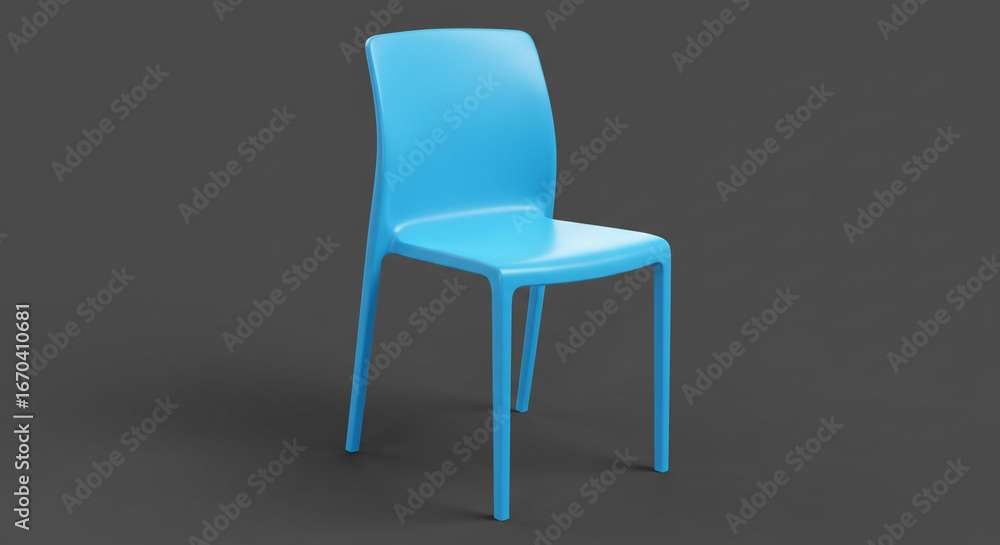 Obraz premium Stunning modern blue chair design for stylish homes and offices seeking a vibrant contemporary aesthetic
