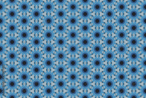 Seamless Fabric Interior Endless Cloth Perspective Shape Tile Symmetric Graphic Luxury Visual Fashion Design Texture Art Background Wallpaper Template Geometric Textile Digital Decoration Pattern.