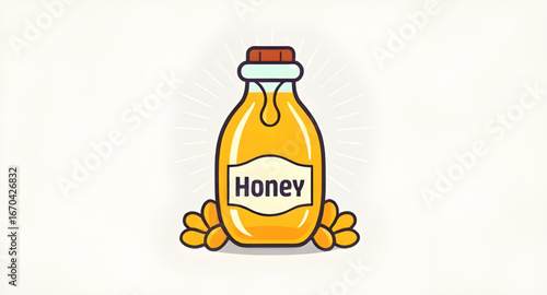 honey pot drawing, honey doodle, honey packaging illustration, honey glass jar, honeycomb with honey jar, cartoon honey bottle, natural honey drawing, honey syrup illustration, sweet honey bottle, hon