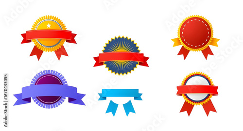 award, badge, set, emblem, medal, ribbon, label, seal, honor, achievement, trophy, winner, premium, quality, certification, stamp, vector, icon, illustration, reward, symbol, design, gold, silver, bro