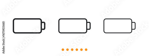 Battery icon. Thin line icon vector