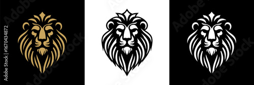 stylized lion head silhouette