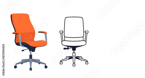 office chair icon, desk chair vector, swivel chair illustration, ergonomic chair icon, workplace chair, office furniture icon, executive chair vector, task chair illustration, modern office chair, com