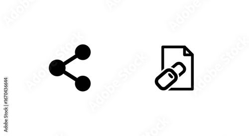 Share and Link icons, symbolizing sharing information and web address linking