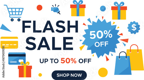 Shop now during the flash sale with up to 50% off for limited time only