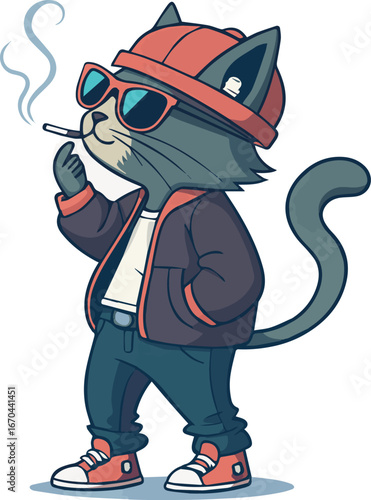 Cool Cat Smoking