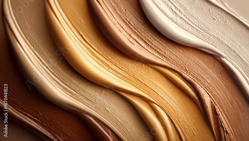 Foundation swatches in various shades