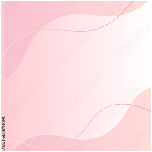 ピンクグラデーション流体シェイプのフレーム背景　正方形