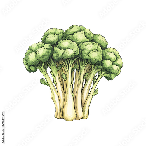 broccoli hand drawn illustration