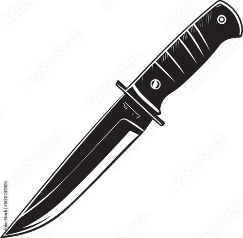 Combat Knife Vector Art