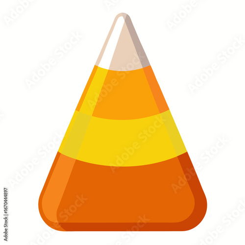 Flat style halloween candy corn illustration