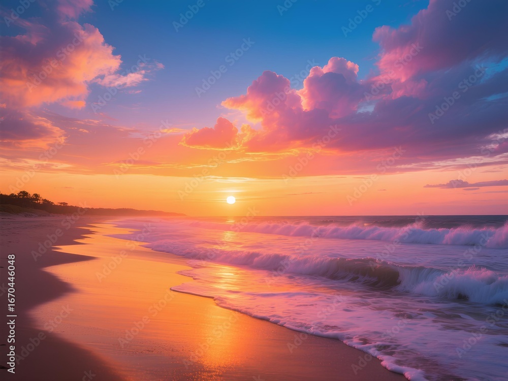 Fototapeta premium sunset on the beach