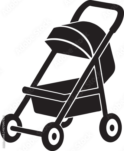 Baby Stroller Silhouette for Modern Parenthood