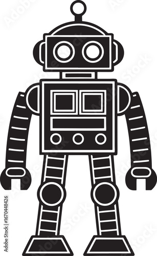 Retro Robot Illustration