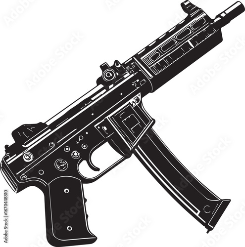 Machine Gun Illustration