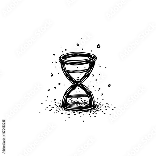 Conceptual sand timer illustration evoking impermanence reminder passing moments fleeting