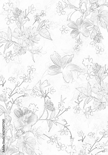 Wallpaper Mural seamless floral background Torontodigital.ca