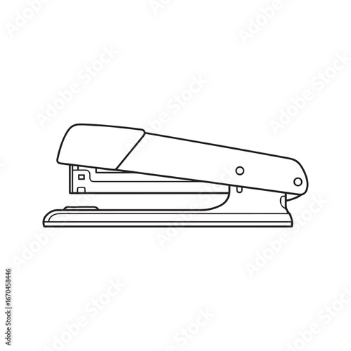 Paper Stapler Drawing Line Vector Png Transparent Background
